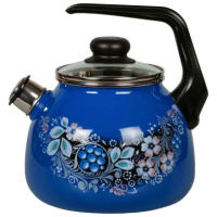 Чайник сф. со св. 3л "Вологодский сувенир", черн. с лазурн. подп., 4с209я