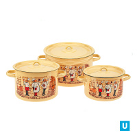 Набор из 3 пред. №112 "Сомелье", крем.цил. 2,9л; 4,5л; 7л,1с112