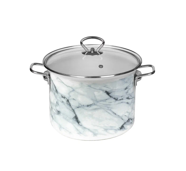 Кастр.цил.об. 5л (белая) Белый мрамор,72304-562/4.01