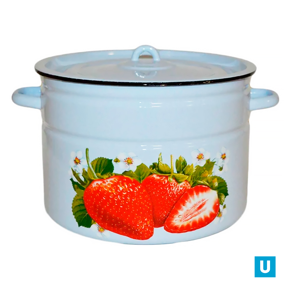 Кастрюля цил. 12,5л, сер-гол., с рис. 1с300с 