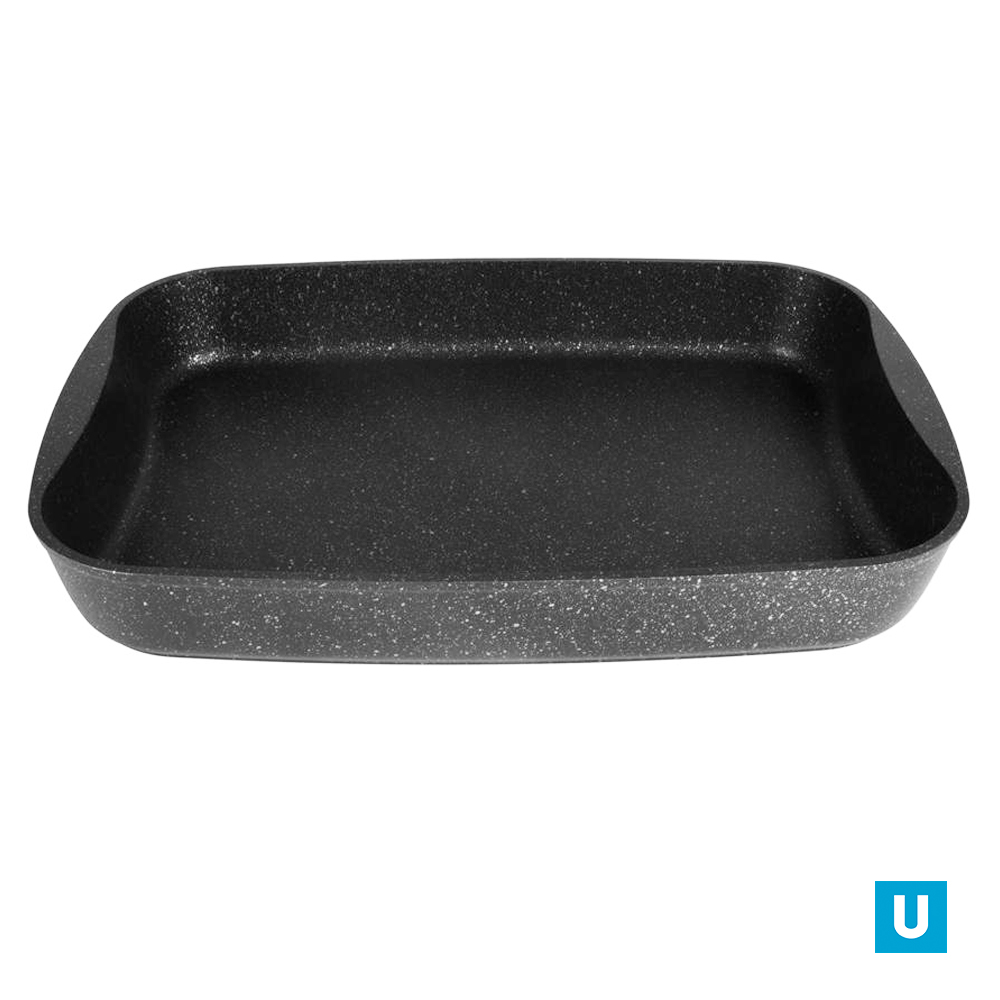 Противень 335х220х55мм, АП (темный мрамор)