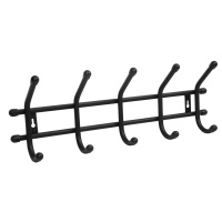 Вешалка настенная "Уют 5" 5 крючков цв. Черный (уп10) 460*75*160