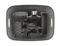 Набор для ванной комнаты Glam 4 предмета (графит)