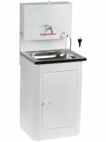 Умывальник с ЭВН нерж.мойка/плас.бак белый 1500х550х450 мм