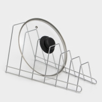 Подставка для крышек хром (22*17*16), уп. 8шт.