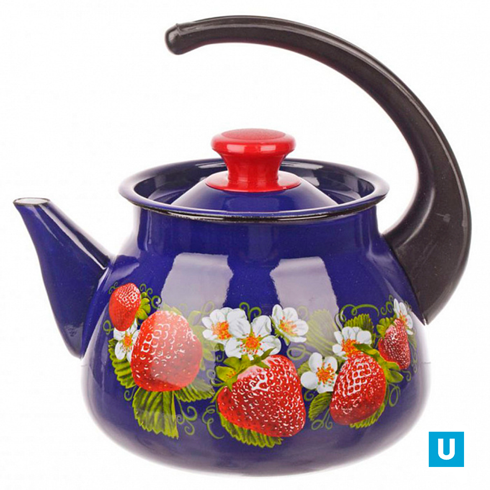 Чайник ц/шт св пласт.р. 2л. (синяя) с декором, арт. 43615-103/6