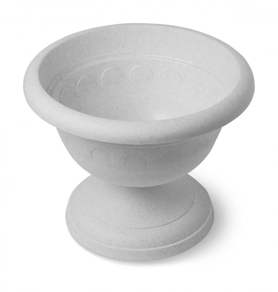 Вазон низкий Колывань 2л д22см мрамор