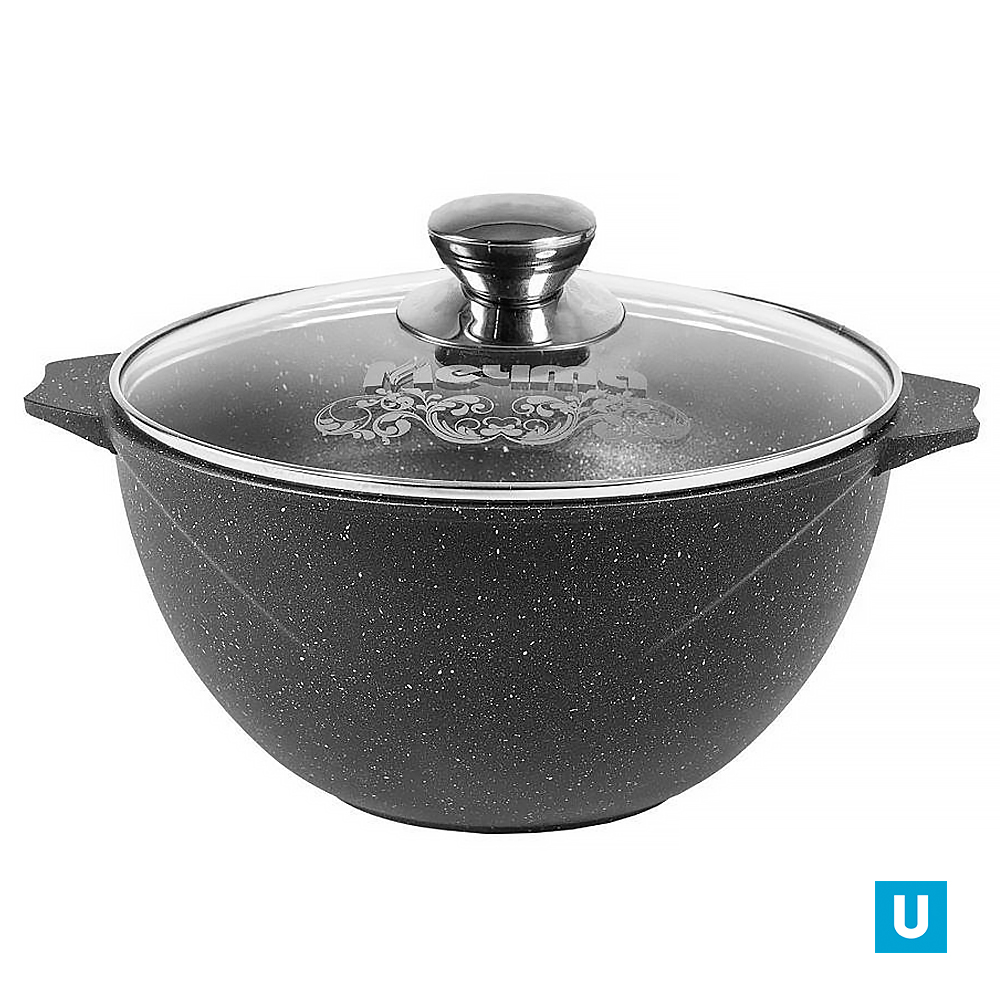 Казан для плова 4л АП Гранит, black арт,54802