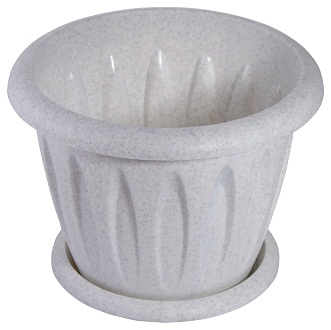 Горшок для растений "Фелиция" мрамор  6,4л Д270 с поддонником