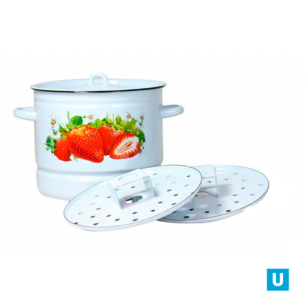 Мантоварка 7,0 литров 2 вставки "Сочная клубника" (С-2220/4) 