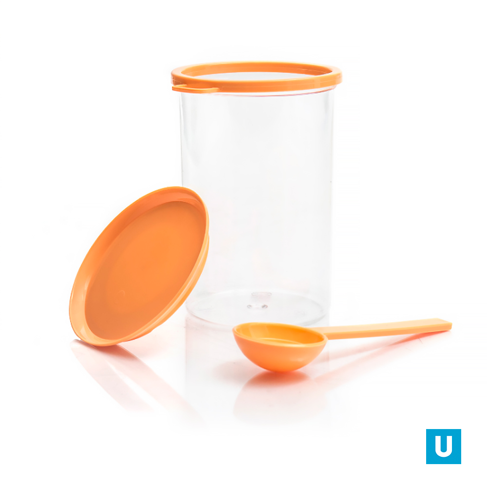 Банка д/сыпучих продуктов с ложкой 0,7л