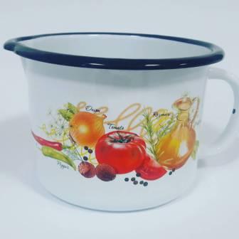 Кружка 1,0 литр со сливом/носиком "Итальянская кухня"  С-0107БСЛ/4)