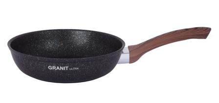 Сковорода 240мм с ручкой, АП линия "Гранит ультра" (синий)