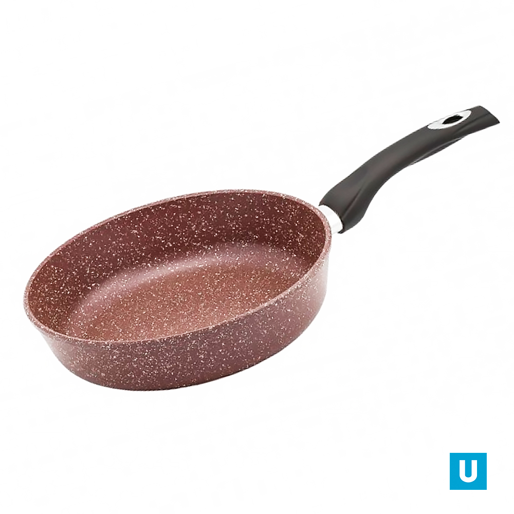Сковорода 260/70мм Шоколад с пласт. руч. без кр., с2651аш