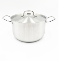 Кастрюля 5,0л, нерж. Арт.NB-5-22-12 (.d 22см,h12,5см),с мет /кр.ТРС Капсульное дно.Индукция.