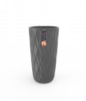 Горшок для цветов с дренажной вставкой 21л серый