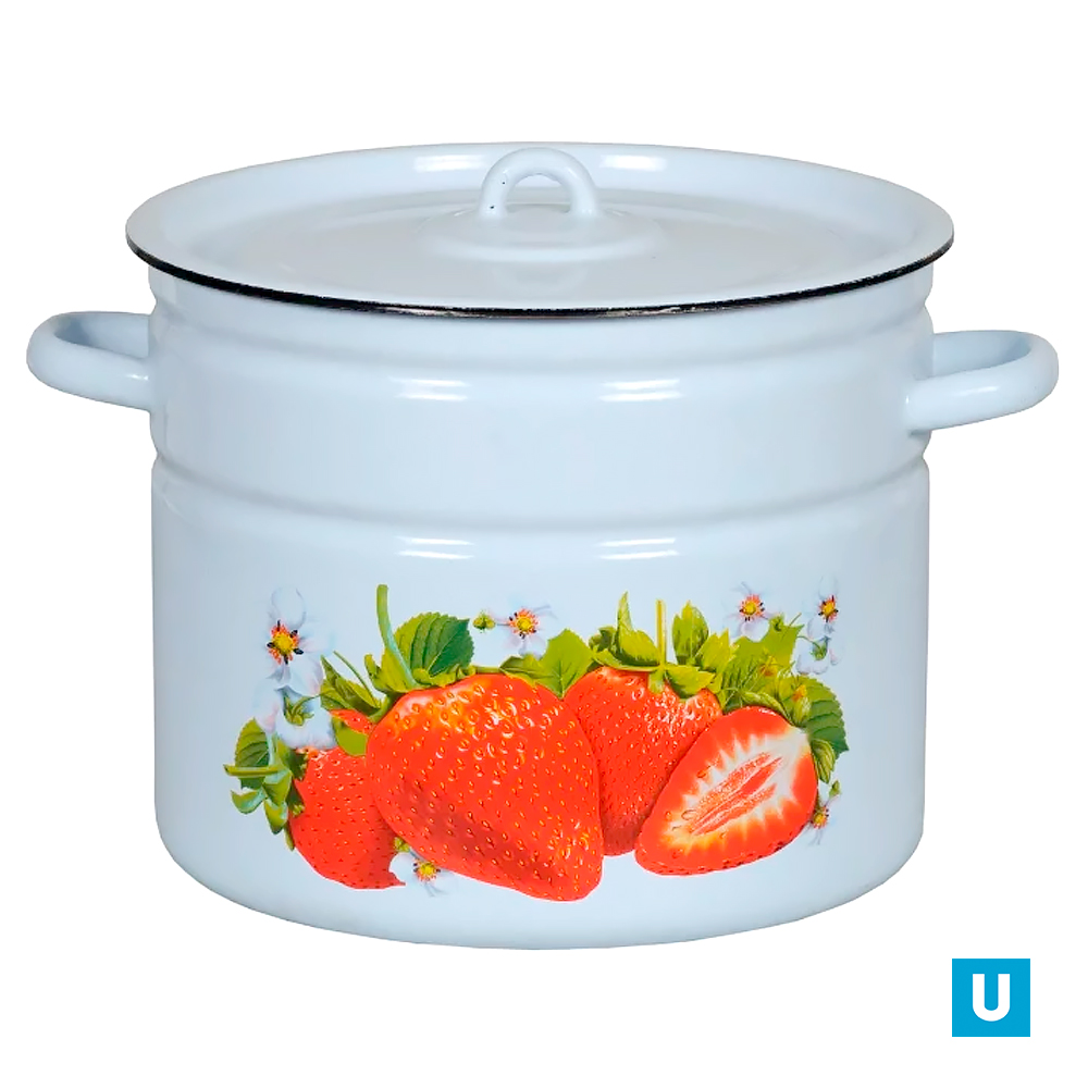 Кастрюля цил. 9л с рис., серо-гол. 1с200с 