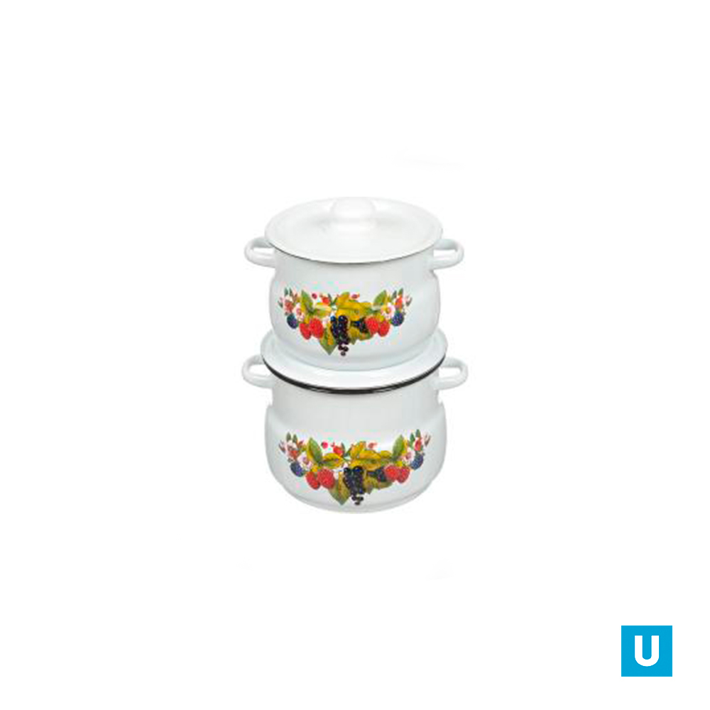 набор 10 белый Ягодный чай кастрюли сфер 4л 5,5л