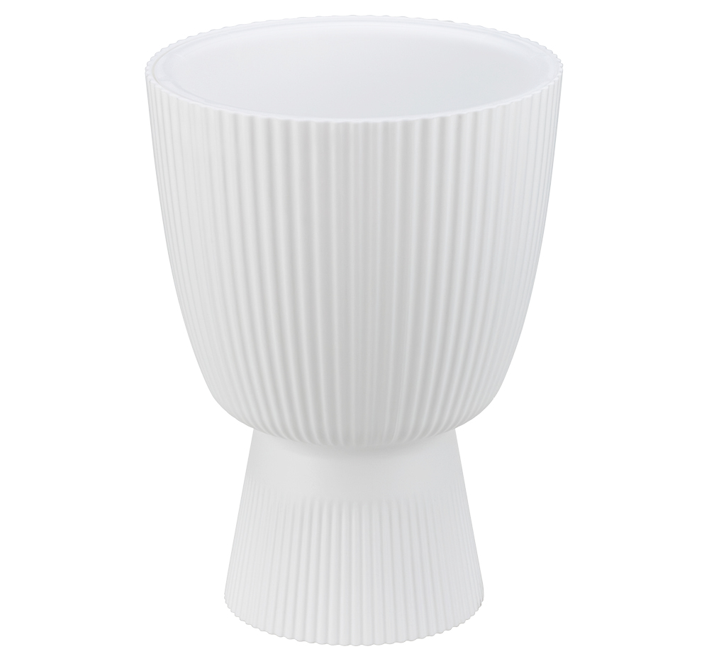 Кашпо "ВЕЛЬВЕT" 1,9л со вставкой D180мм Белый