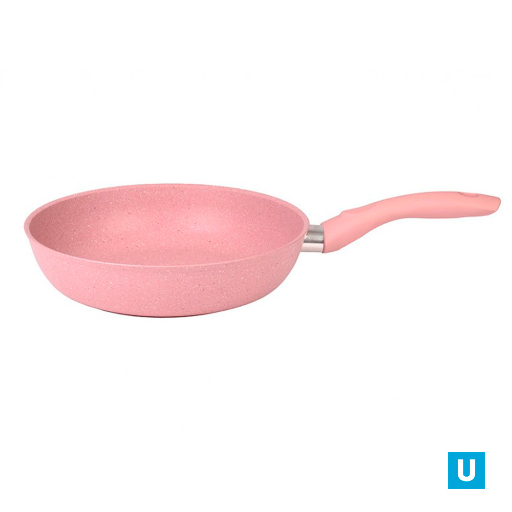 Сковорода 260мм с ручкой, АП линия "Тренд" (роза)