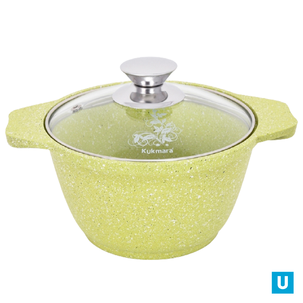 Кастрюля 1л со стеклянной крышкой, АП линия "Trendy style" (lime)