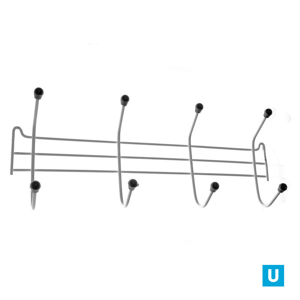 Вешалка д/одежды 4 крючка (45*18*8 см) белая уп 10шт