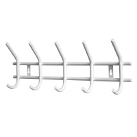 Вешалка настенная "Уют 5" 5 крючков цв.Белый (10 шт/уп),