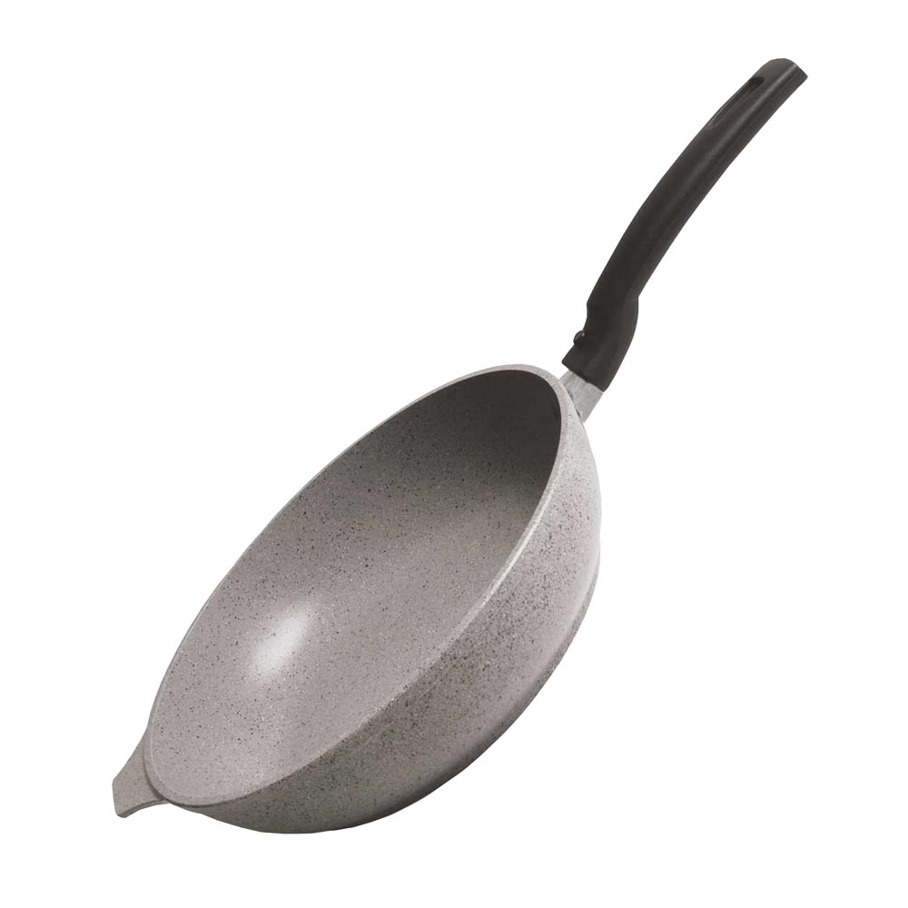 Сковорода 240/60мм со съемной ручкой, АП (светлый мрамор)