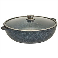 Жаровня 32см.,серии"Мегалит 14",Гранит а/п, ст./кр.