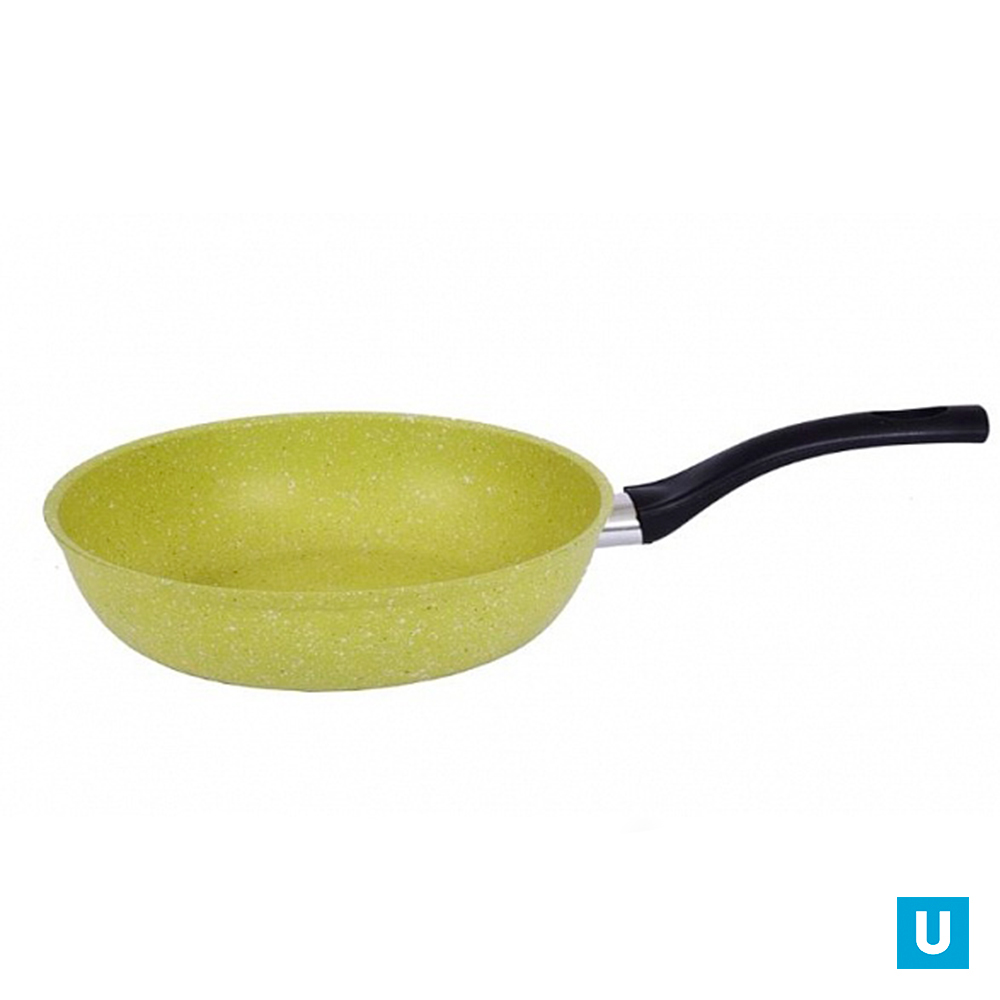 Сковорода 220мм с ручкой, АП линия "Тренд" (лайм)