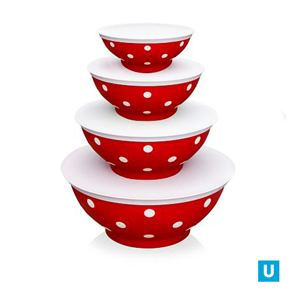 Набор "МИСКА "Twist" с крышкой" (4 шт.) ЭЛФ532  (10)