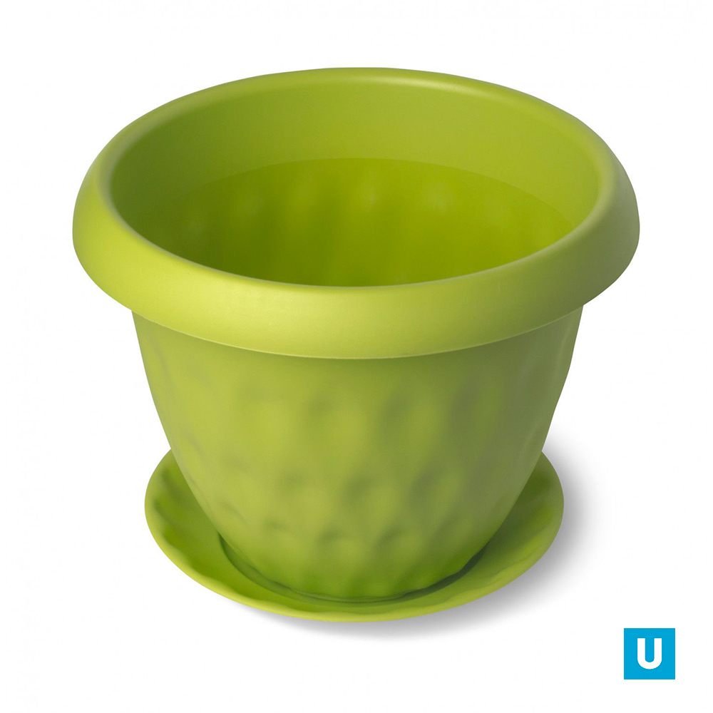 Горшок для растений "Розетта" 4,9л Д245 c поддоном цвет в асс-те  С128 МАРТИКА (Барнаул) уп.10