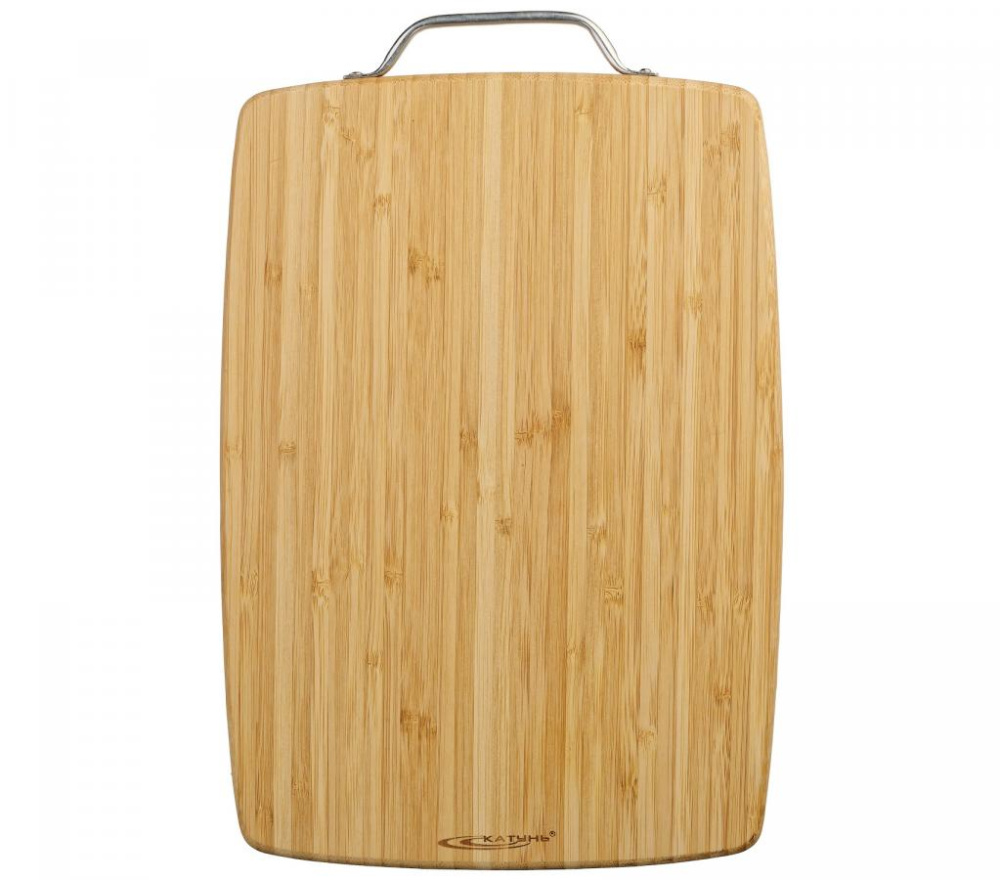 Доска раздел бамбук 340*240*18мм №2 с метал. ручк.