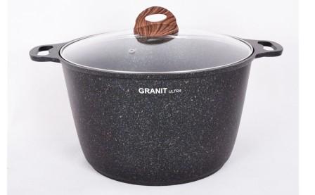 Кастрюля 6л со стекл. крышкой, АП линия "Granit ultra" (original)