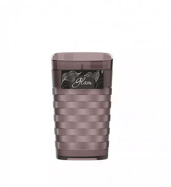 Стакан для зубных щеток Glam (шоколад) 7,8*13,6см