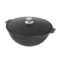 Казан для плова 10л АП Гранит  алюминиевая крышка арт.510701