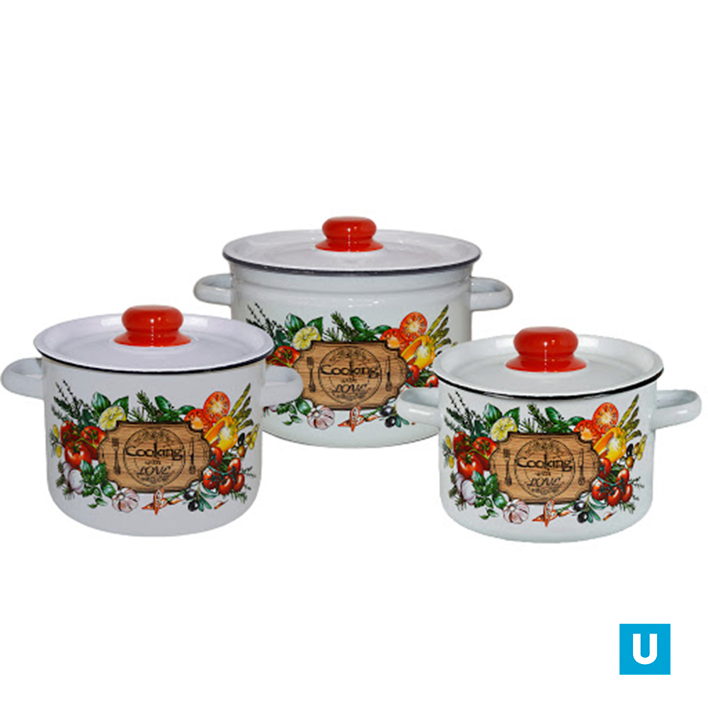 Набор из 3 пред.№33 "Смак", белосн. цил. 1,5л; 2,9л; 4,5л 1с33