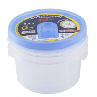 Комплект контейнеров для СВЧ "СМАЙЛ" 3шт  0,4л круглый с клапаном