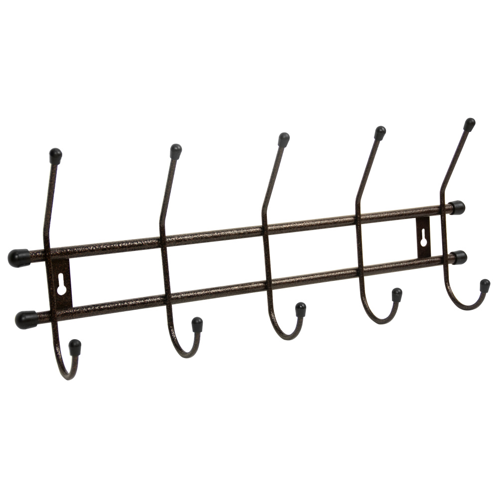 Вешалка настенная "Стандарт 5" 5 крючков цв. Медный антик (уп10) 460*70*185