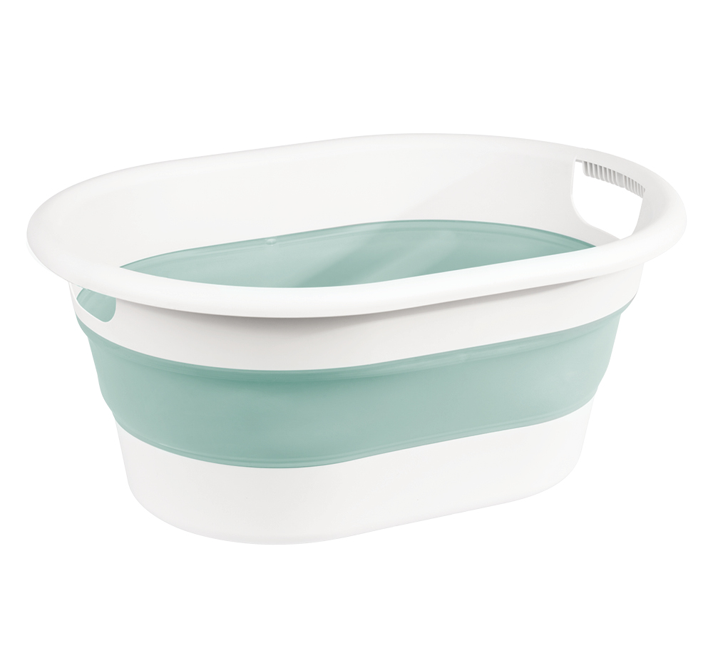 Таз ФЛЕКС овальный 32л складной (Смоки/Морская волна)