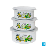 Набор контейнеров Фермерская лавка-8-078/4 (1л:1,5л;2л) для всех видов плит