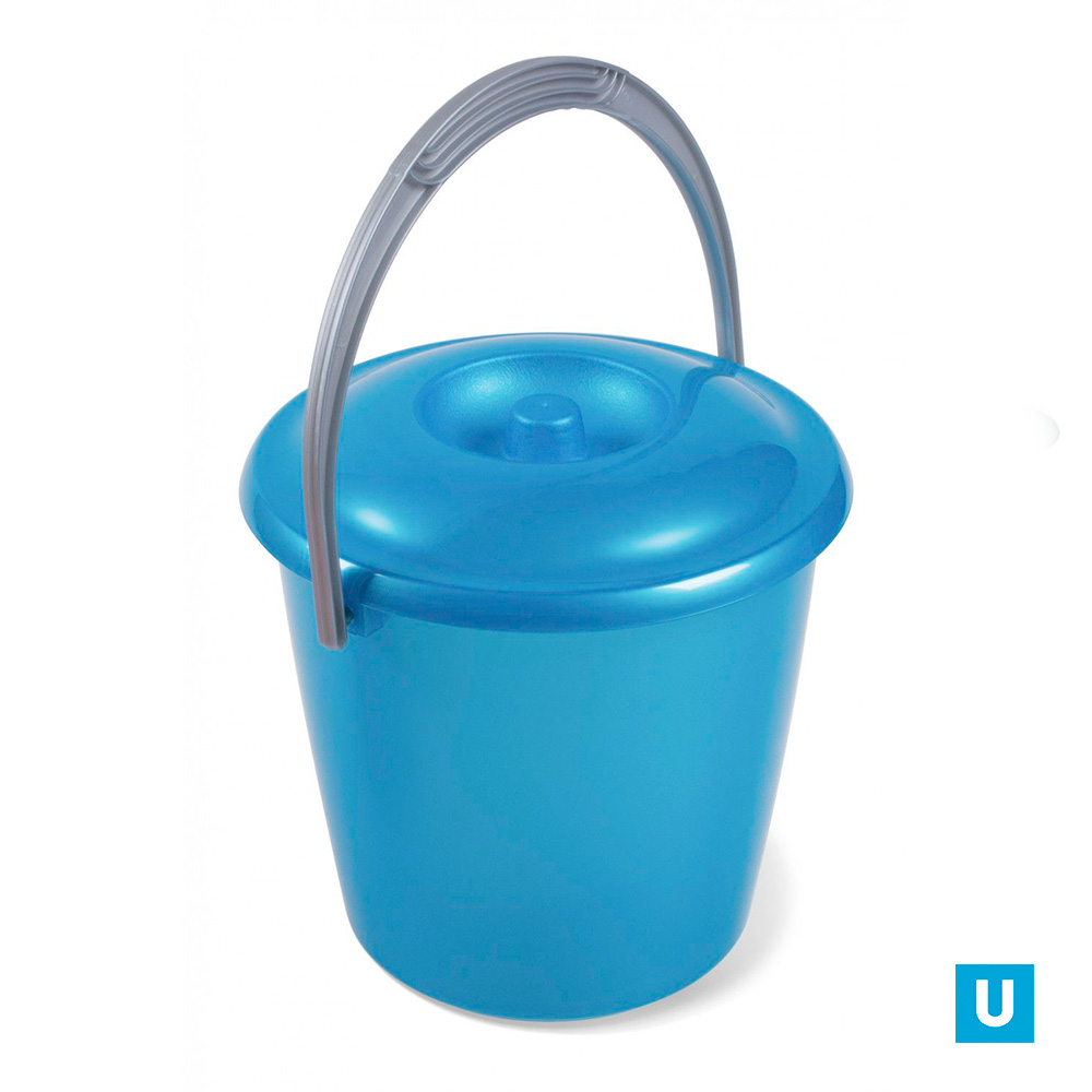 Ведро 3л "Соло" с крышкой перламутровое Цвет в ассортименте