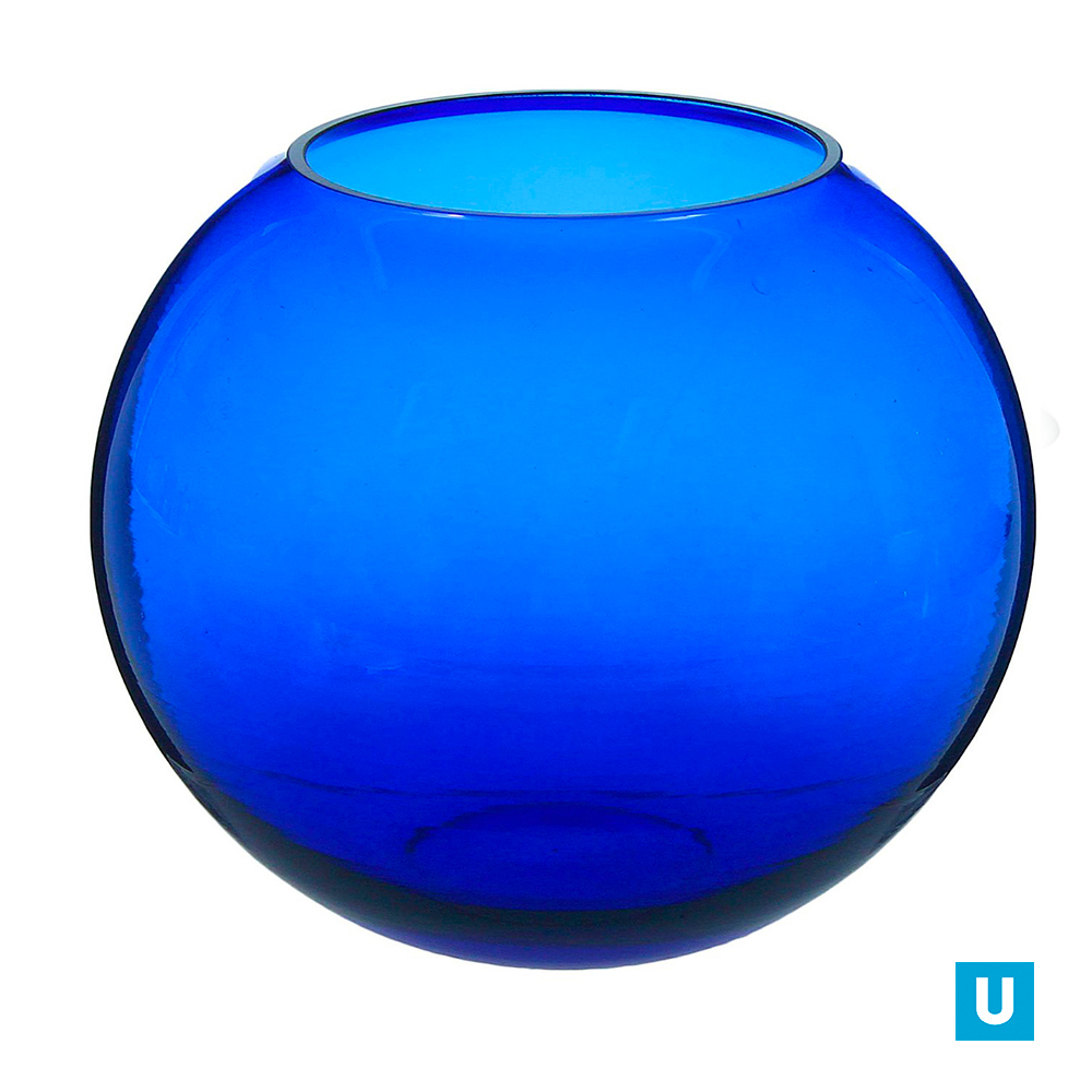 Ваза БОТАНИКА  h=79 мм 400мл синее стекло