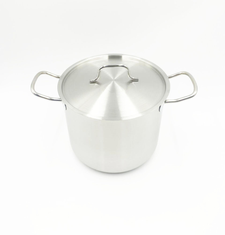 Кастрюля 9,0л, нерж. Арт.NB-9-24-20 ( d24см.h 20см), с мет/кр.ТРС Капсульное дно.Индукция.