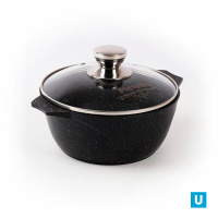 Кастрюля 1л АП Гранит black арт.41802