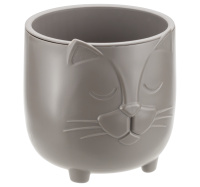 Кашпо БАСЯ D115мм 0,65л со вставкой Французcкий серый