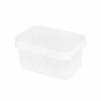 Корзина "Элемент" 5л (с крышкой)(белый) (уп.10)