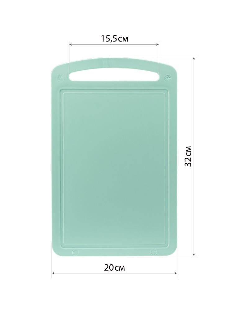 Доска разделочная 315х195мм (роз/бел/аквамарин)