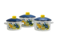 Набор "Мимоза" белый-2-3204/6 (кастрюли цил. 2л,3л,4л)