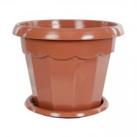 Горшок цветочный "Гармония" 4л с поддоном Коричневый